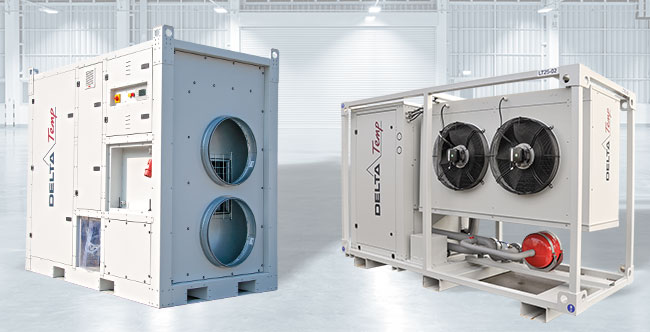 Cooling below freezing point with this low-temp unit in combination with the air handler AHU100